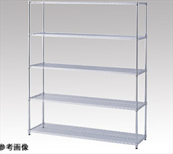 Giá đỡ bằng thép mạ Crom AS ONE 8-5084-01 1536-211 (Chịu tải 200kg, 5 kệ, kích thước 907 x 457 x 1810mm)